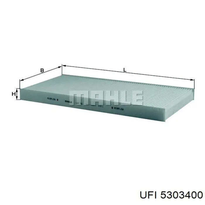 Filtr kabiny UFI 5303400 cena, od 8,62 USD