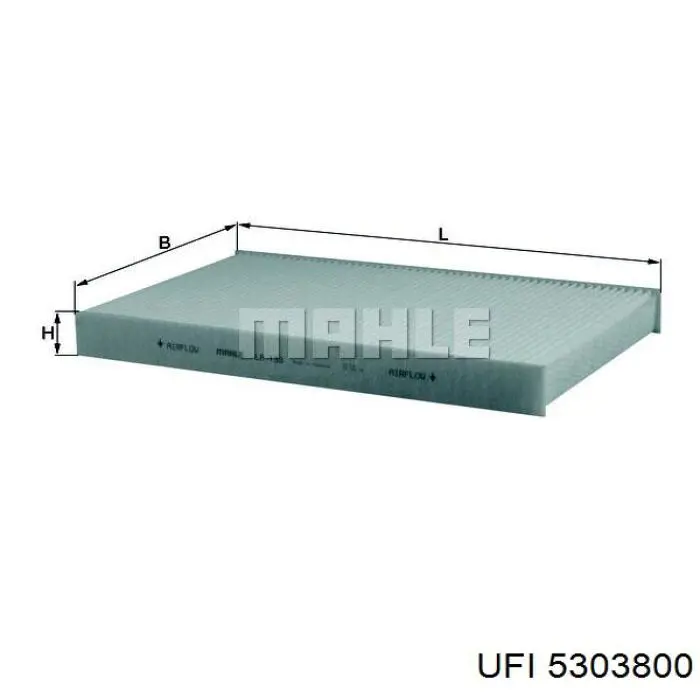 Filtr kabiny UFI 5303800 cena, od 8,62 USD