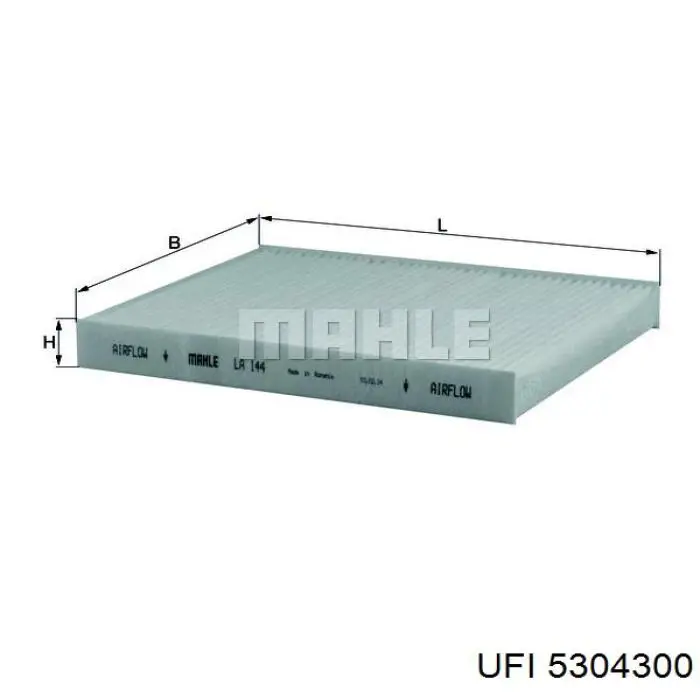 Filtr kabiny UFI 5304300 cena, od 7,60 USD