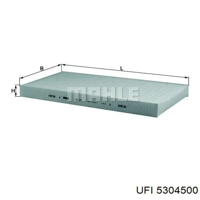 Filtr kabiny UFI 5304500 cena, od 8,15 USD