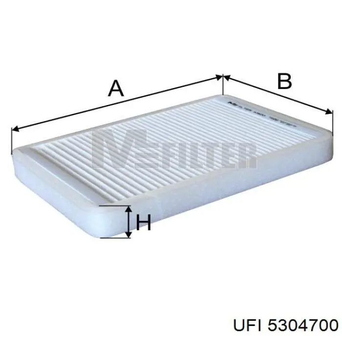 Filtr kabiny UFI 5304700 cena, od 8,36 USD