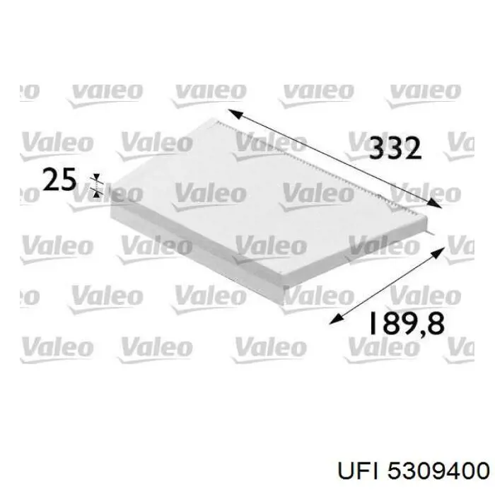 Do koszyka 5309400 UFI Filtr kabiny