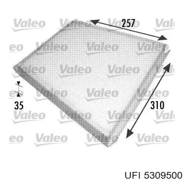 Do koszyka 5309500 UFI Filtr kabiny