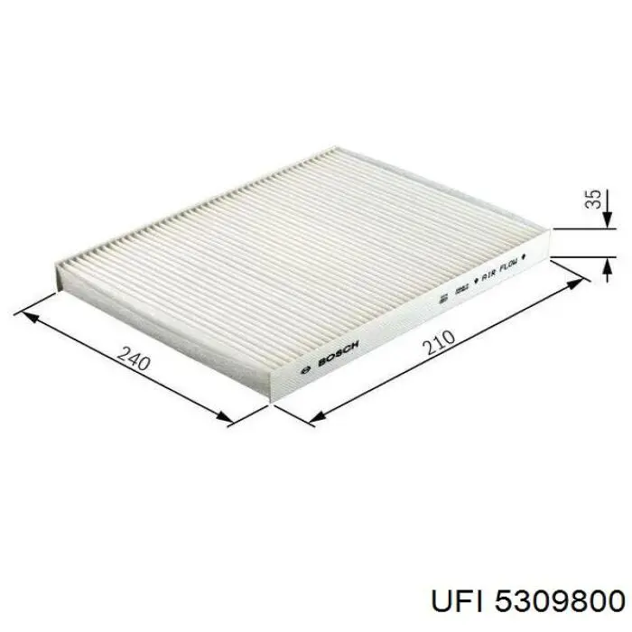 Do koszyka 5309800 UFI Filtr kabiny
