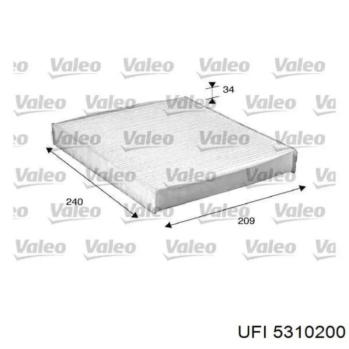 Filtr kabiny UFI 5310200 cena, od 8,91 USD