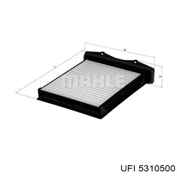 Filtr kabiny UFI 5310500 cena, od 15,25 USD