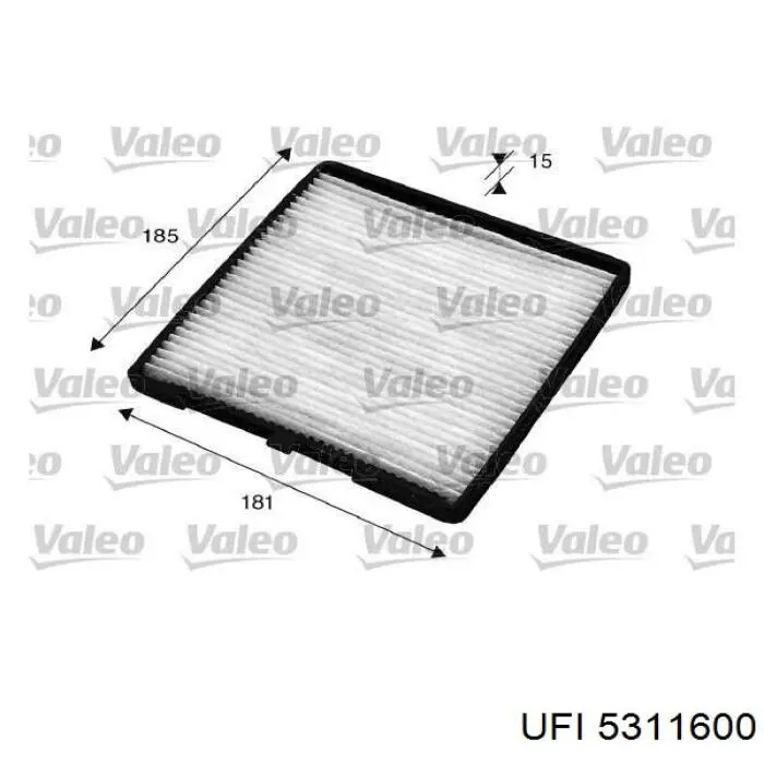 Filtr kabiny UFI 5311600 cena, od 8,21 USD