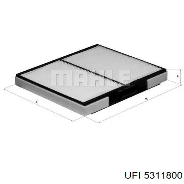 Filtr kabiny UFI 5311800 cena, od 9,52 USD