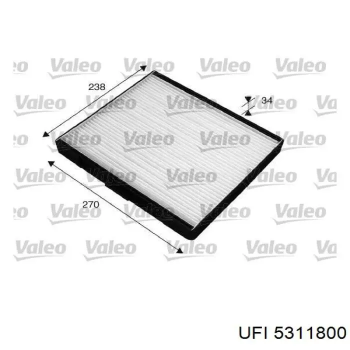 Do koszyka 5311800 UFI Filtr kabiny