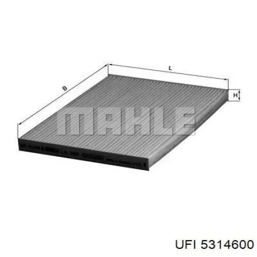 Filtr kabiny UFI 5314600 cena, od 7,71 USD
