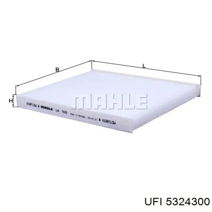 5324300 UFI Filtr kabiny