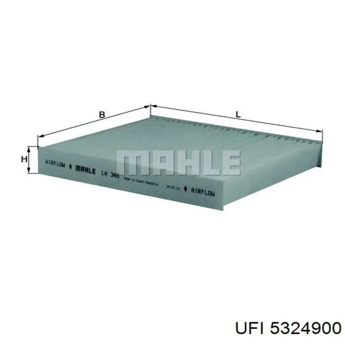 Do koszyka 5324900 UFI Filtr kabiny