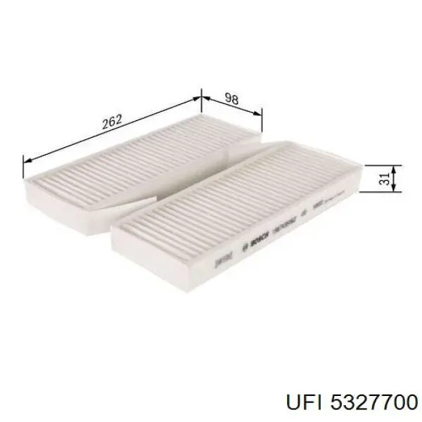 Do koszyka 5327700 UFI Filtr kabiny
