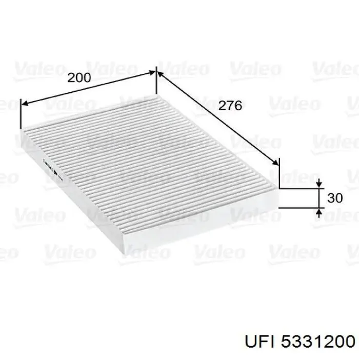 5331200 UFI Filtr kabiny
