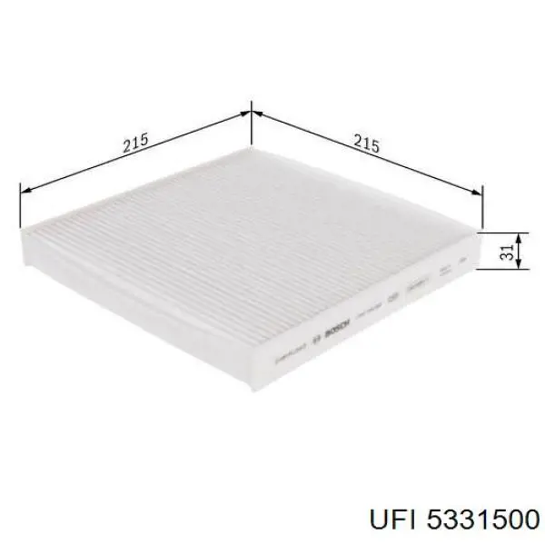 Filtr kabiny UFI 5331500 cena, od 10,18 USD
