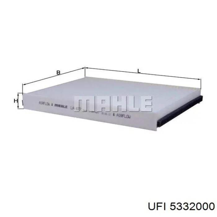 Do koszyka 5332000 UFI Filtr kabiny