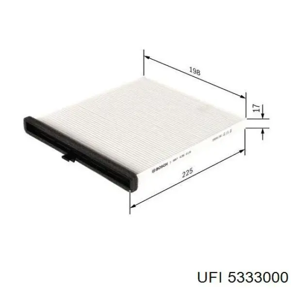 Do koszyka 5333000 UFI Filtr kabiny