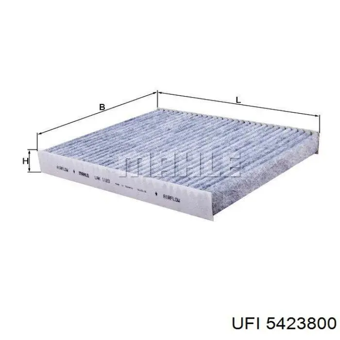 Do koszyka 5423800 UFI Filtr kabiny