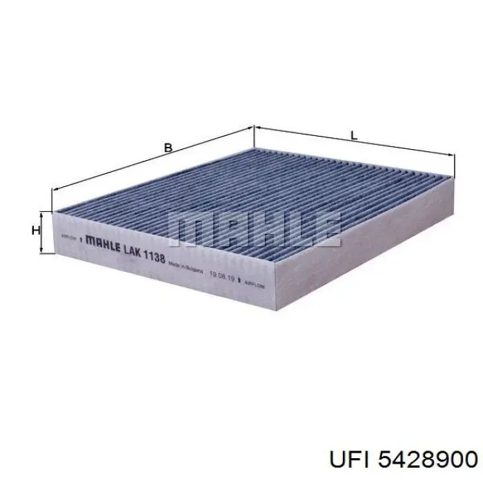 Do koszyka 5428900 UFI Filtr kabiny