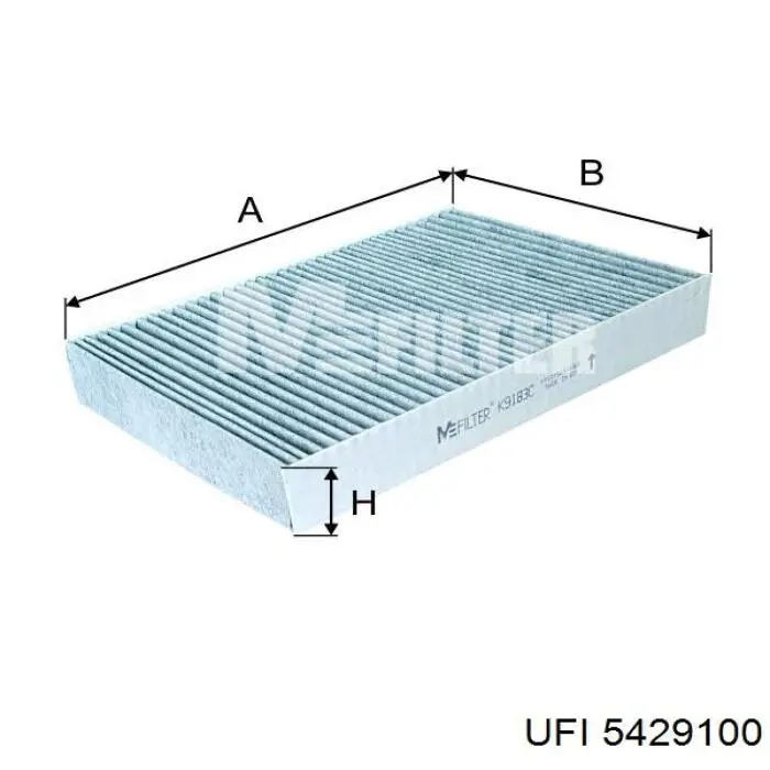 Filtr kabiny UFI 5429100 cena, od 11,93 USD
