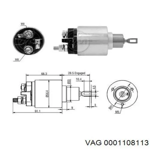 Rozrusznik VAG 0001108113 cena, od 61,29 USD