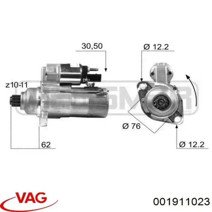 Rozrusznik VAG 001911023 cena, od 59,59 USD