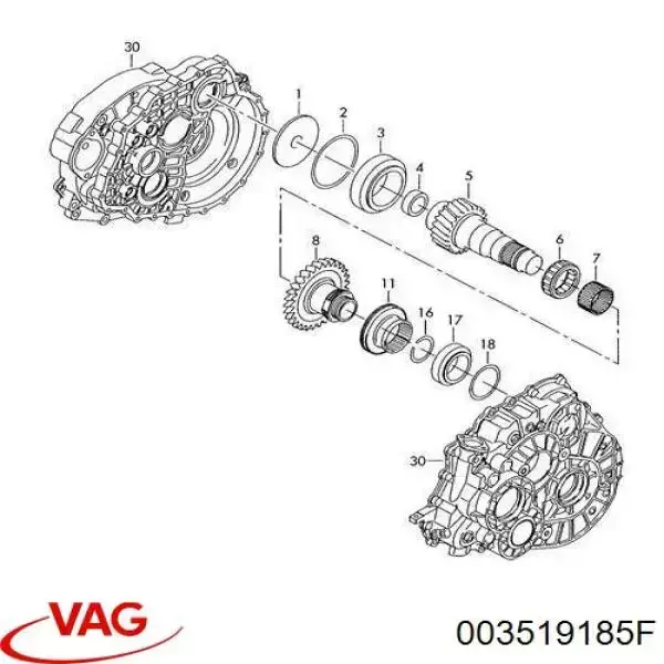 Łożysko wału głównego skrzyni biegów Vika 55190000101 cena, od 25,08 USD