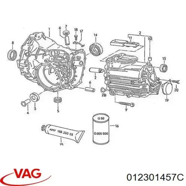 Uszczelniacz wybieraka skrzyni biegów VAG 012301457C cena, od 3,59 USD