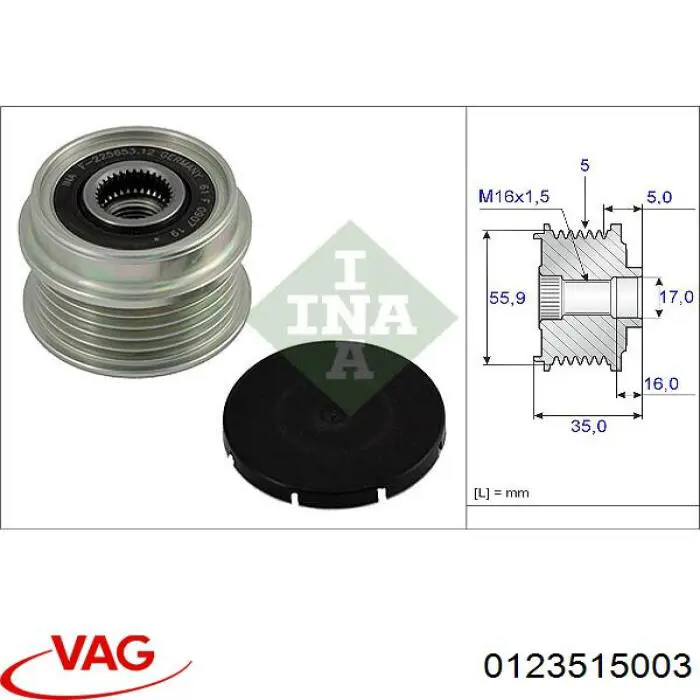 Alternator 0123515003 VAG