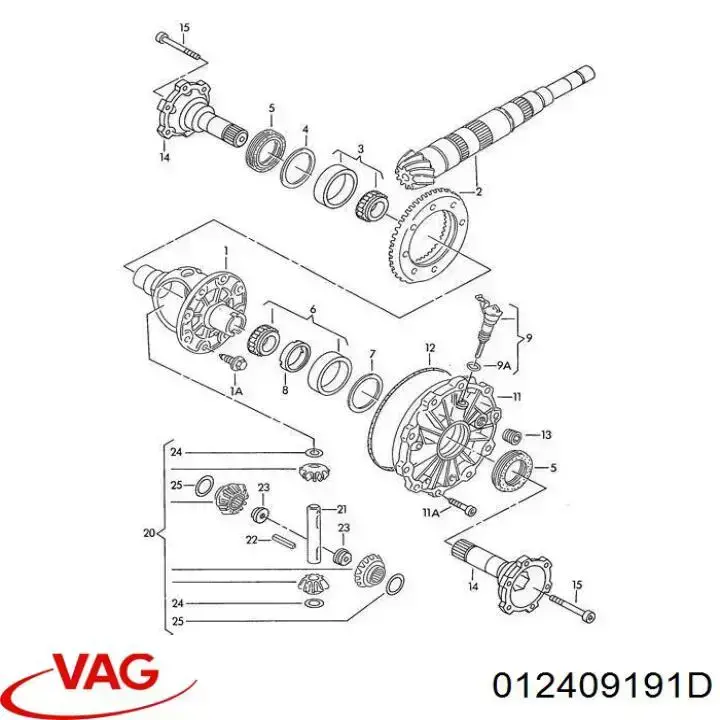 Do koszyka 012409191D VAG Czujnik prędkości