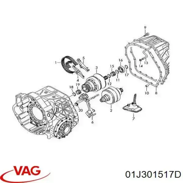 Do koszyka 01J301517D VAG Filtr automatycznej skrzyni biegów
