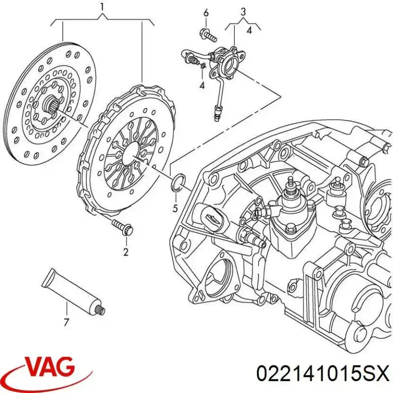 Zestaw sprzęgła (3 części) VAG 022141015SX cena, od 174,47 USD