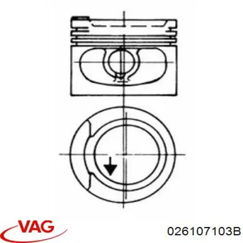 Tłok, komplet do jednego cylindru, STD 3103307000 Yenmak