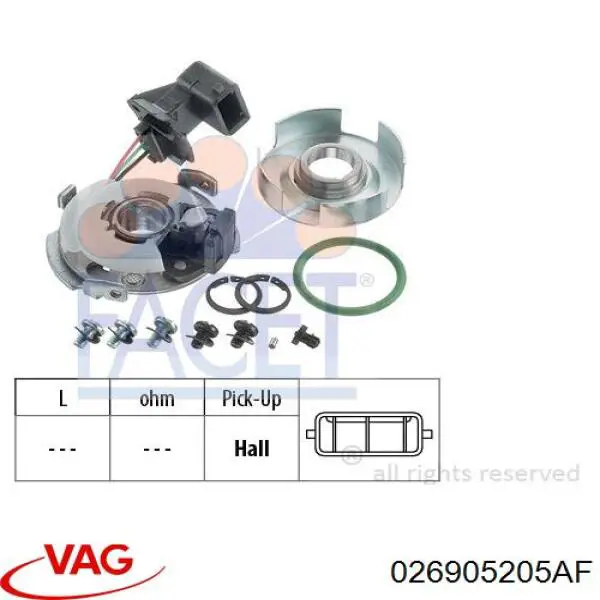 Rozdzielacz zapłonu VAG 026905237AV cena, od 47,92 USD