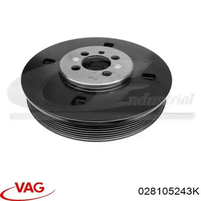 Koło pasowe wału korbowego VAG 028105243K cena, od 45,18 USD