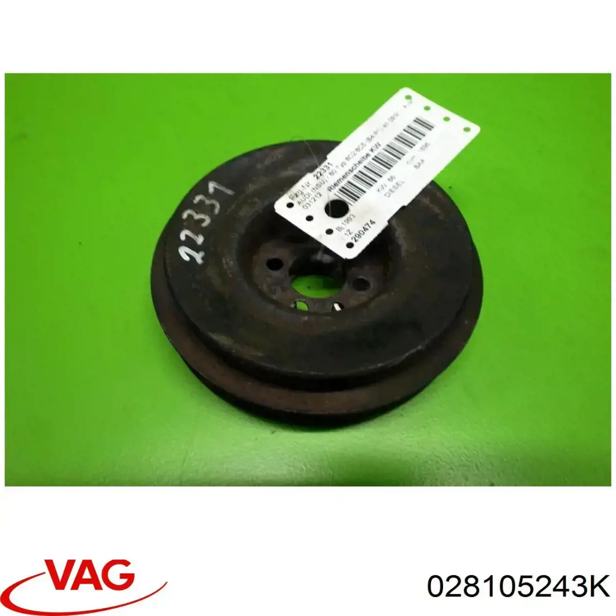 028105243K VAG Koło pasowe wału korbowego