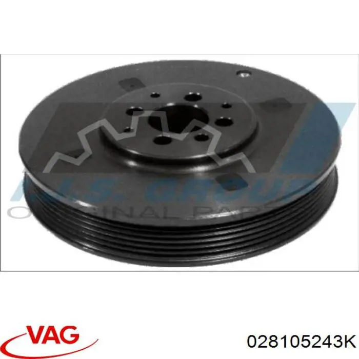 Do koszyka 028105243K VAG Koło pasowe wału korbowego