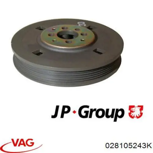 Koło pasowe wału korbowego VAG 028105243K cena, od 45,18 USD