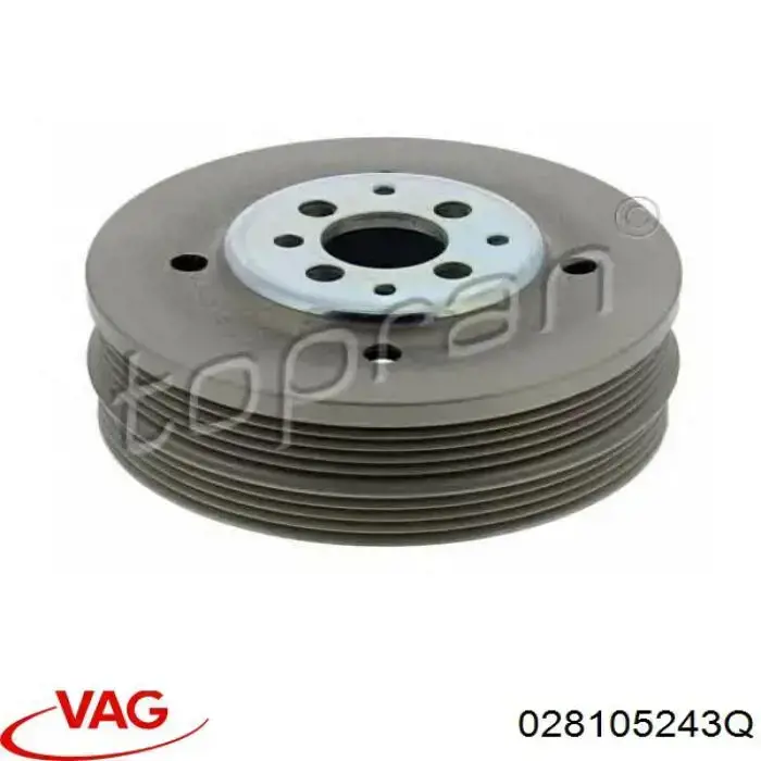Koło pasowe wału korbowego VAG 028105243Q cena, od 74,53 USD