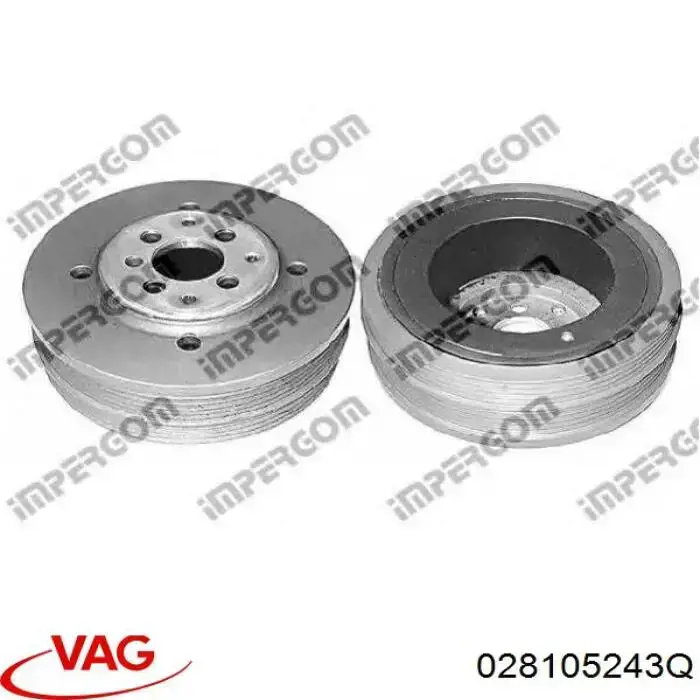 Do koszyka 028105243Q VAG Koło pasowe wału korbowego