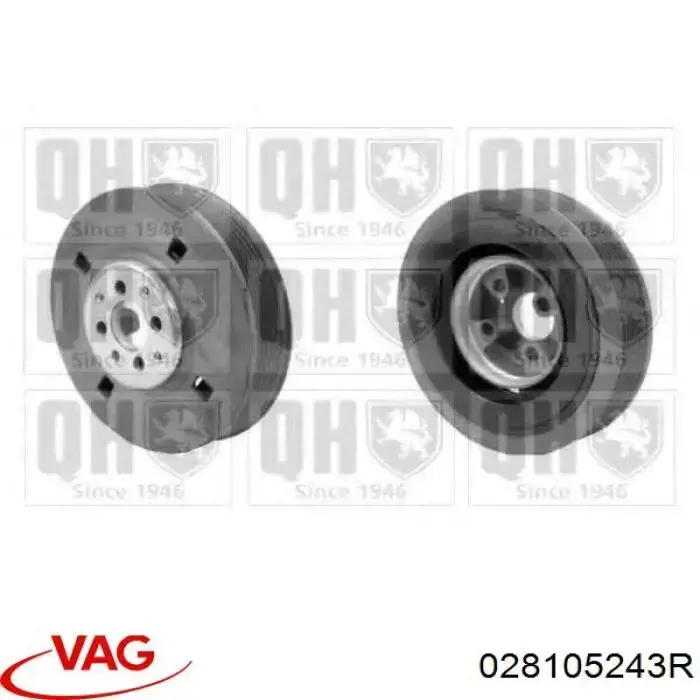 Do koszyka 028105243R VAG Koło pasowe wału korbowego