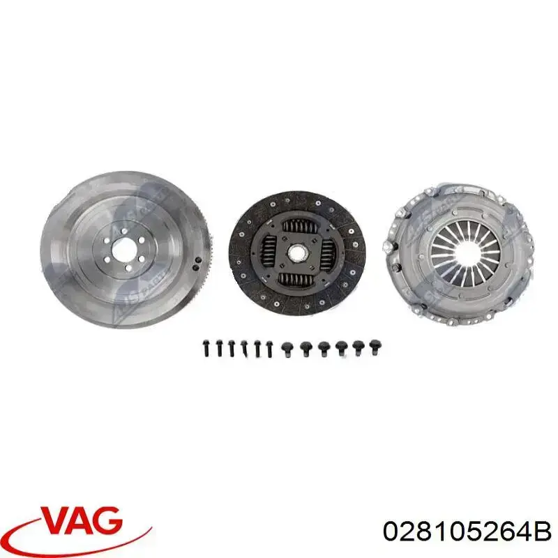 Zestaw sprzęgła (3 części) VAG 028105264B cena, od 223,59 USD