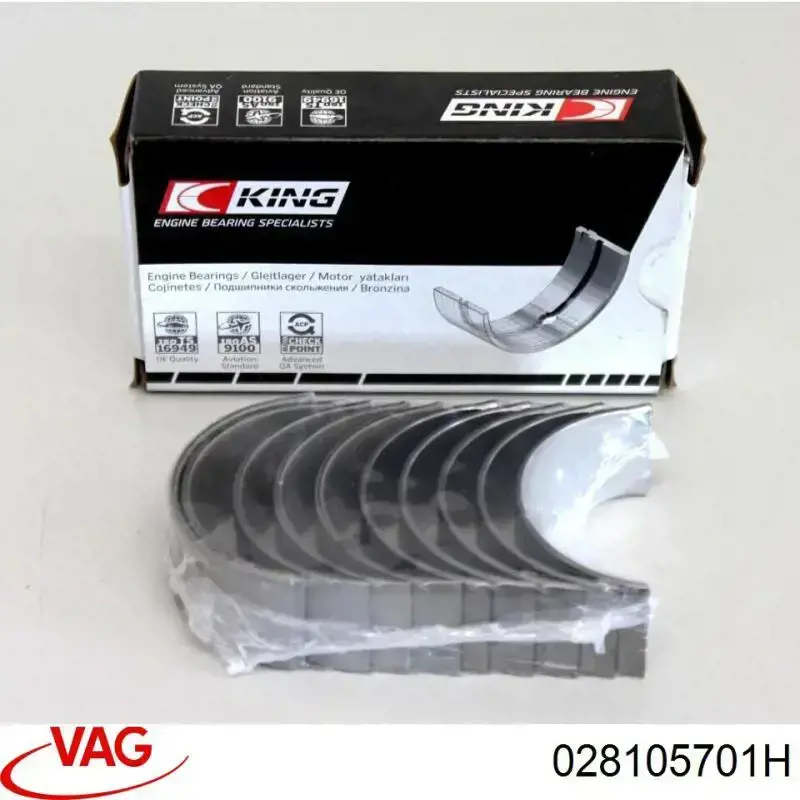 Panewki korbowodowe wału korbowego, zestaw, standardowe (STD) VAG 028105701H cena, od 106,99 USD