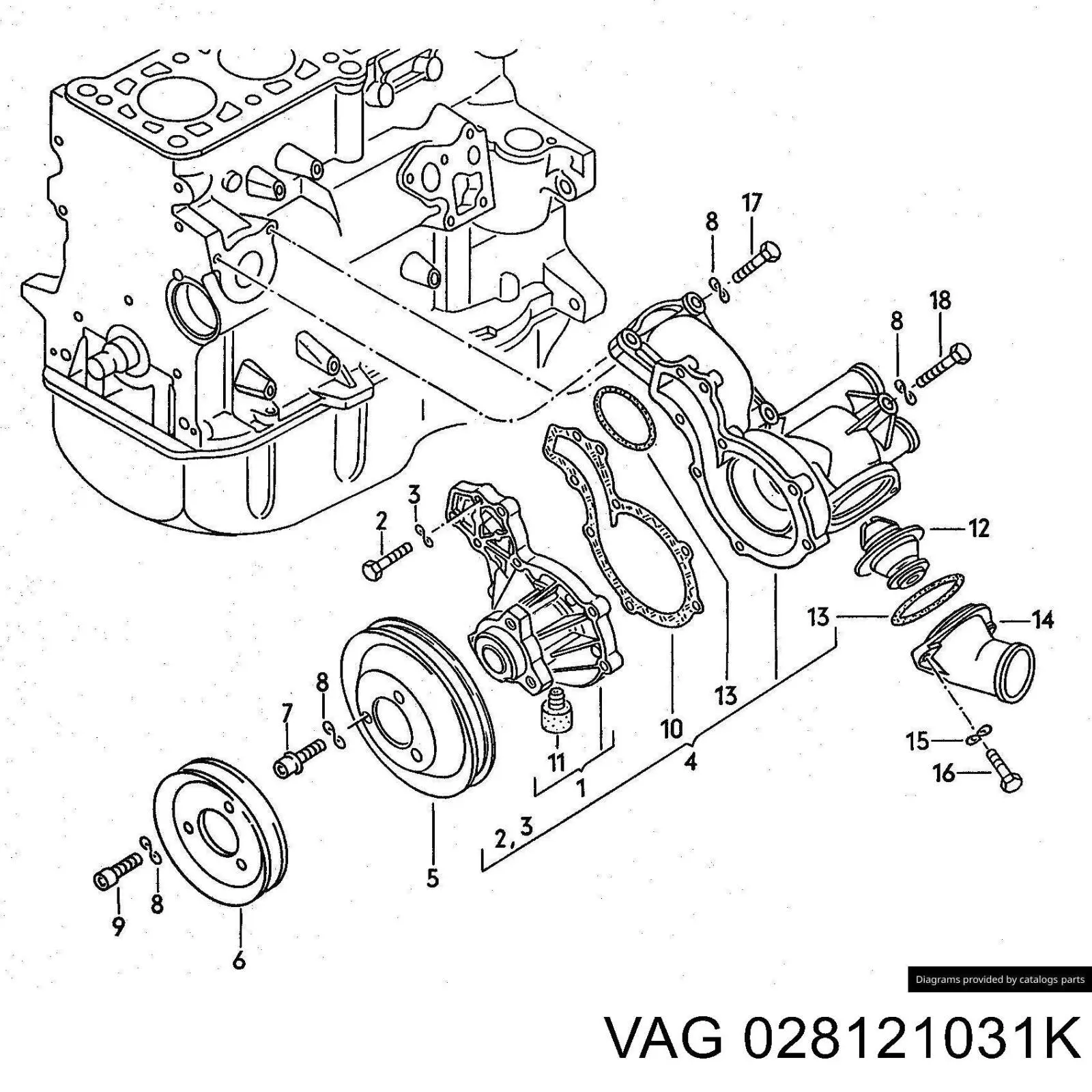 Koło pasowe pompy wodnej do Volkswagen Polo III 6KV2
