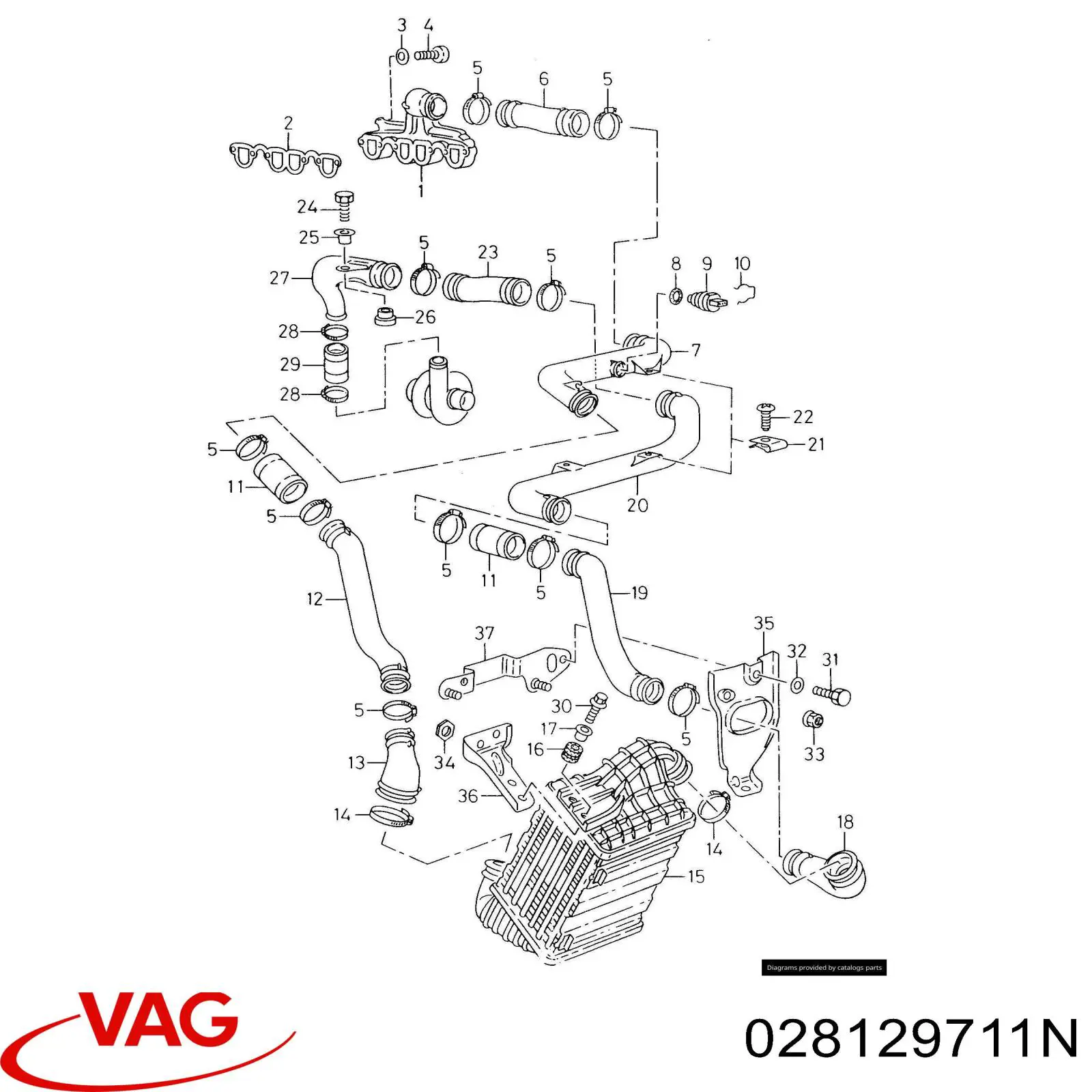 Kolektor ssący do Volkswagen Passat B3, B4 3A2, 351, 312