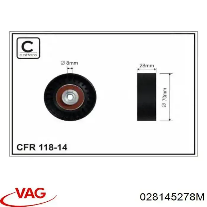 028145278M VAG Rolka napinacza paska napędowego