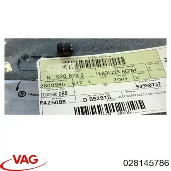 Śruba rurki doprowadzającej olej do turbosprężarki VAG 028145786 cena, od 9,55 USD
