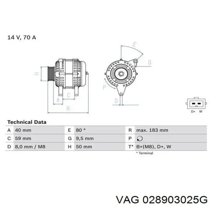 Alternator 028903025G VAG