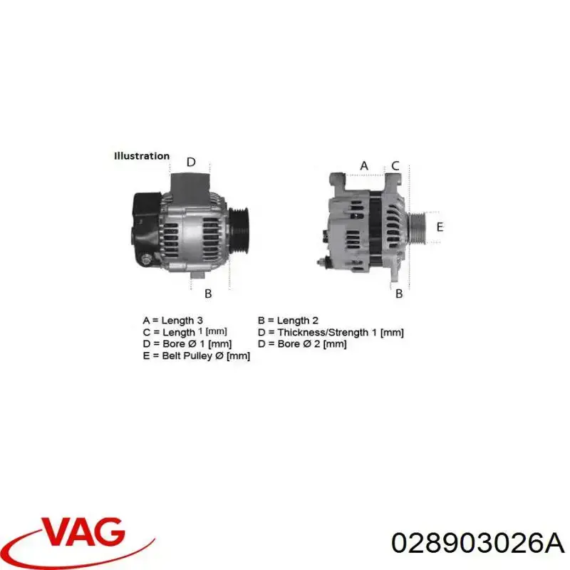 Alternator VAG 028903026A cena, od 71,51 USD