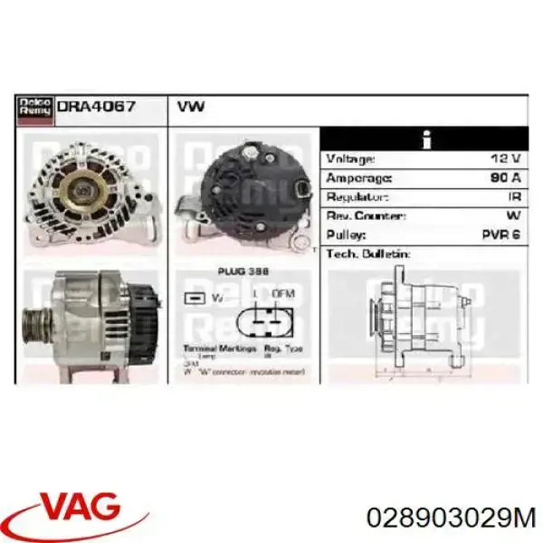 Do koszyka 028903029M VAG Alternator